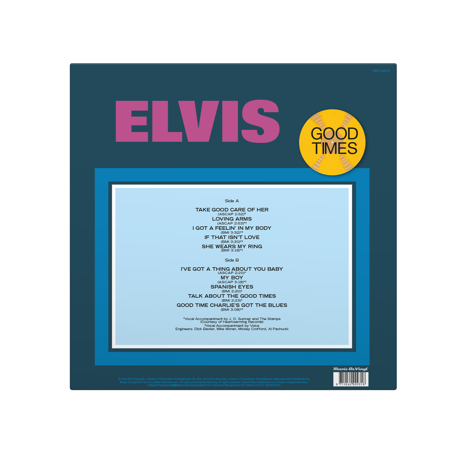 ELVIS PRESLEY - Good Times (Reissue) - LP - Deluxe 180g Pink Vinyl