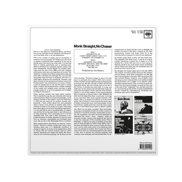 THELONIOUS MONK - Straight, No Chaser (Reissue) - LP - Deluxe 180g Crystal Clear Vinyl