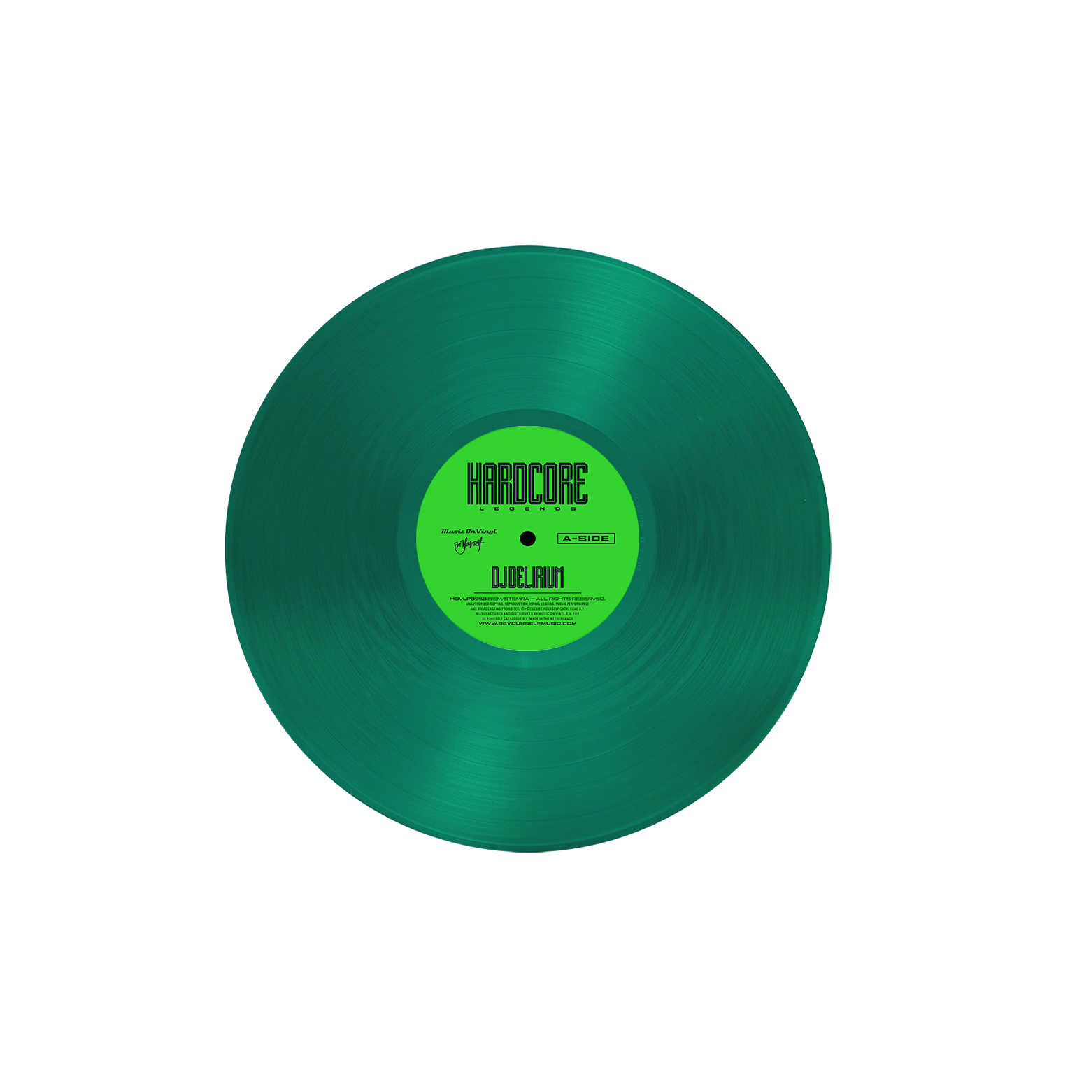 DJ DELIRIUM - Hardcore Legends - 12'' EP - 180g Translucent Green