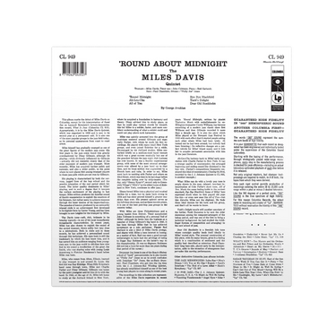 MILES DAVIS - 'Round About Midnight (Reissue) - LP - Deluxe 180g Crystal Clear Vinyl [MAR 20]