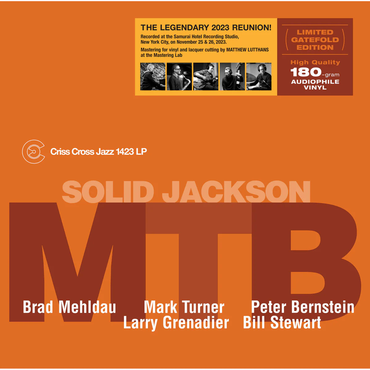 M.T.B. (BRAD MEHLDAU / MARK TURNER / PETER BERNSTEIN) - Solid Jackson - LP - Deluxe Gatefold 180g Vinyl [MAY 9]