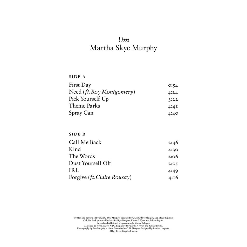 MARTHA SKYE MURPHY - Um - LP - Vinyl [JUN 14]
