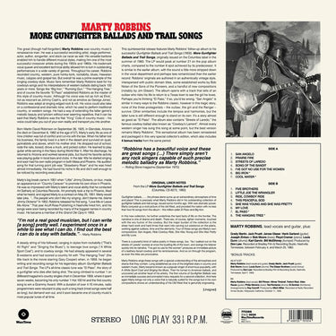 MARTY ROBBINS - More Gunfighter Ballads And Trail Songs (Reissue with 4 Bonus tracks) - LP - Vinyl