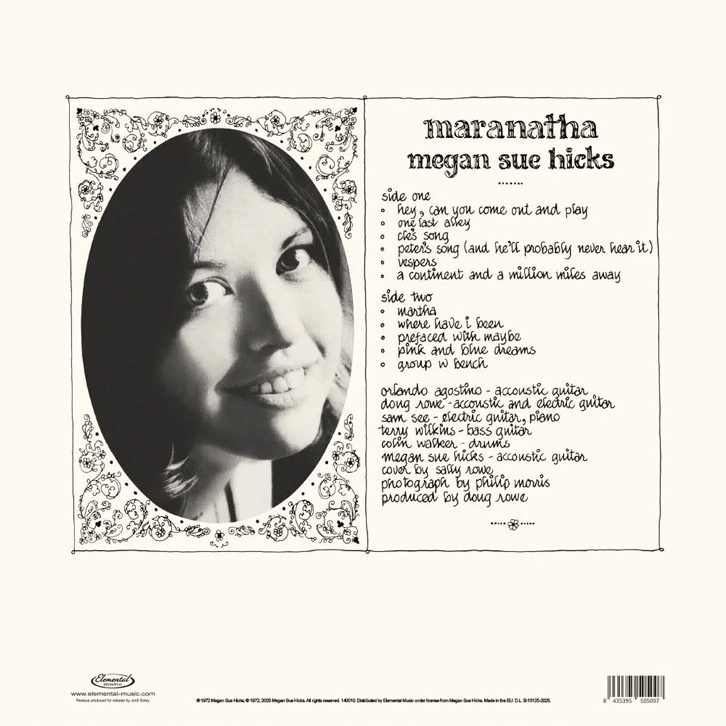 MEGAN SUE HICKS - Maranatha (Reissue) - LP - Deluxe 180g Vinyl [NOV 14]