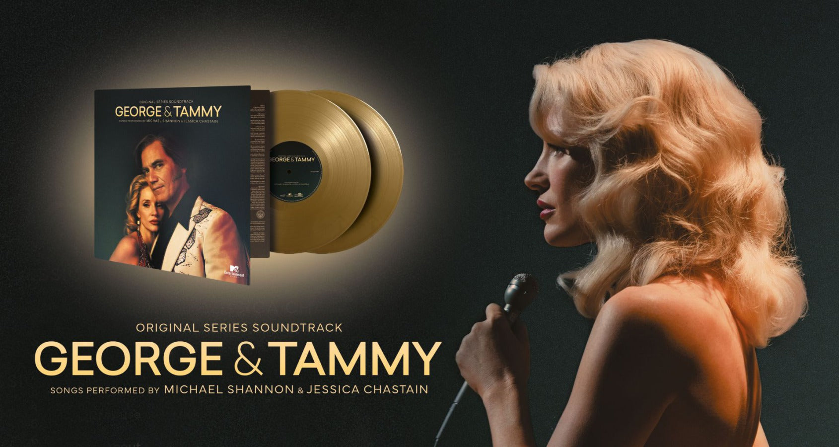 MICHAEL SHANNON & JESSICA CHASTAIN - George & Tammy (Original Series Soundtrack) - 2LP - Gatefold 180g Gold Vinyl
