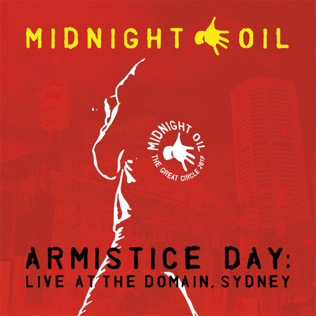 MIDNIGHT OIL - Armistice Day Live at The Domain Sydney (2023 Reissue with 12-Page Booklet) - 3LP - Trifold 180g Yellow Vinyl
