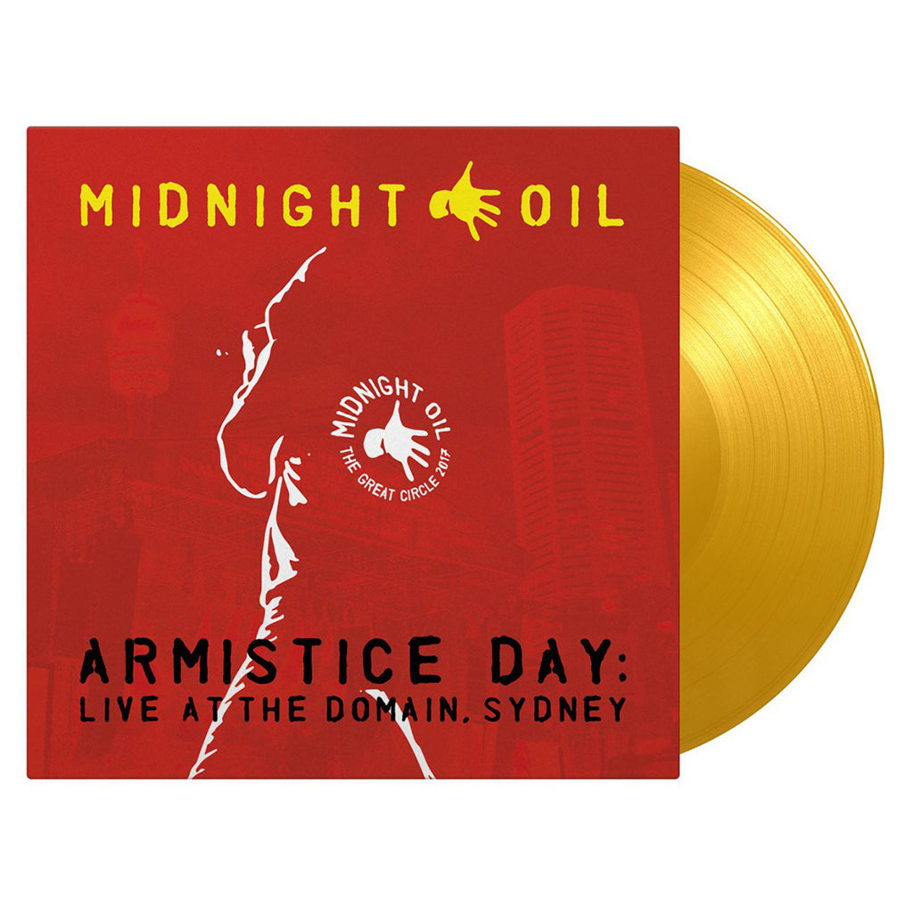 MIDNIGHT OIL - Armistice Day Live at The Domain Sydney (2023 Reissue with 12-Page Booklet) - 3LP - Trifold 180g Yellow Vinyl