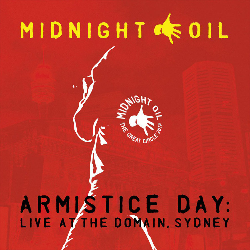 MIDNIGHT OIL - Armistice Day Live at The Domain Sydney (2023 Reissue with 12-Page Booklet) - 3LP - Trifold 180g Yellow Vinyl