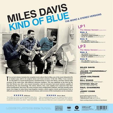 MILES DAVIS - Kind Of Blue - The Mono and Stereo Versions - 2LP - Deluxe Gatefold 180g Vinyl