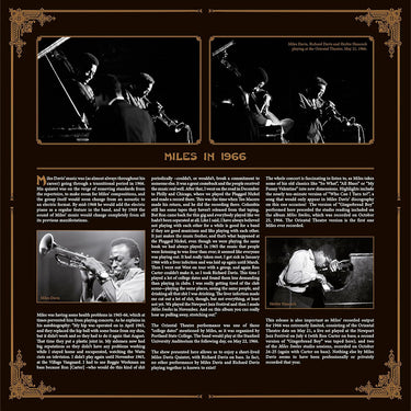 MILES DAVIS QUINTET - Live At The Oriental Theatre 1966 - 2LP - Gatefold 180g Vinyl