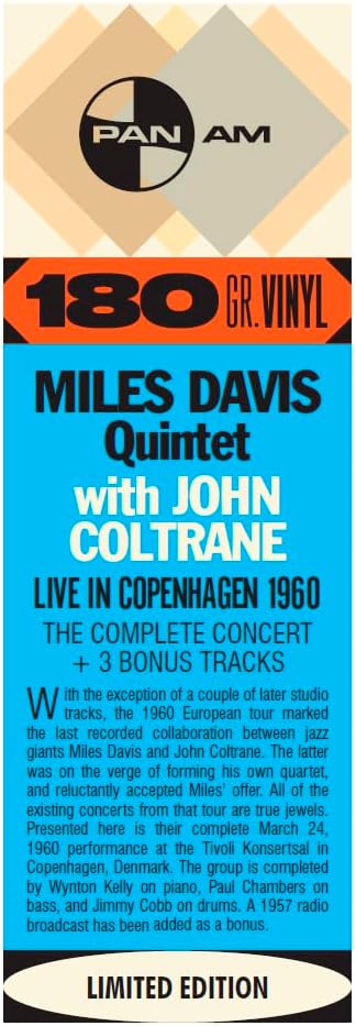 MILES DAVIS QUINTET with JOHN COLTRANE - Live In Copenhagen 1960 (with 3 Bonus Tracks) - LP - 180g Vinyl