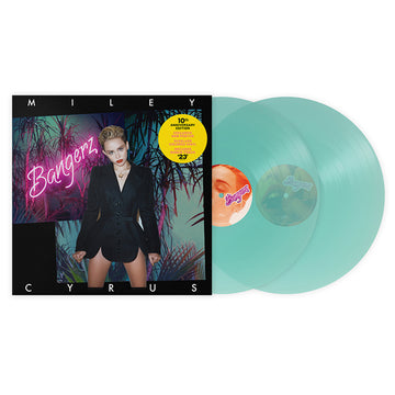 MILEY CYRUS - Bangerz (10th Anniversary Edition w/ Poster & Bonus Track) - 2LP - Sea Glass Colour Vinyl