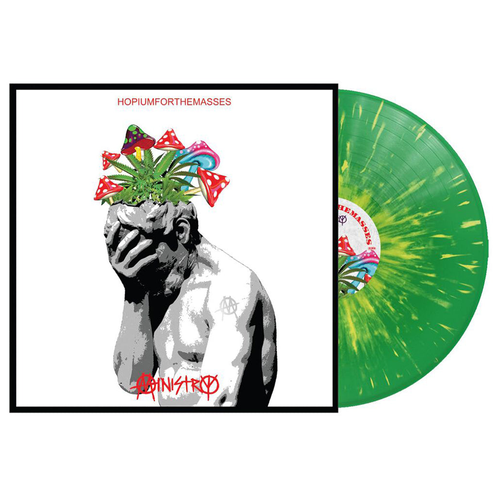 MINISTRY - HOPIUMFORTHEMASSES - LP - Green with Yellow Splatter Vinyl
