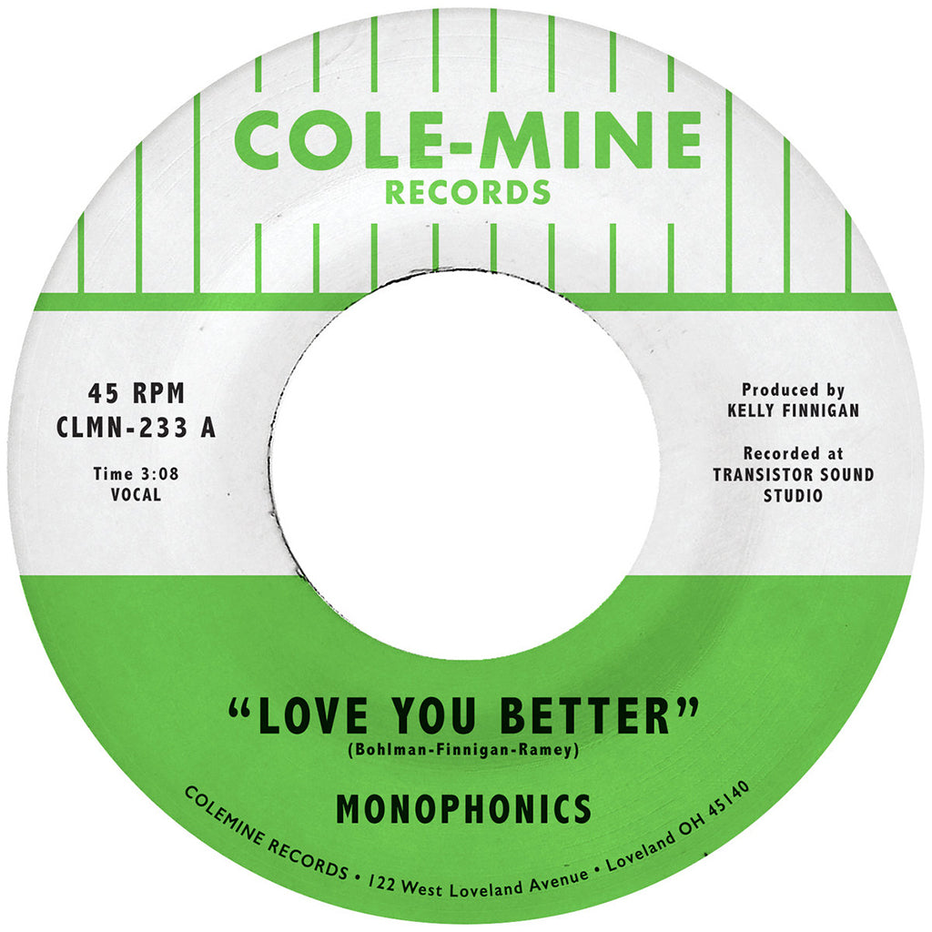MONOPHONICS & KELLY FINNIGAN - Love You Better / The Shape Of My Teardrops - 7'' - Opaque Natural Vinyl