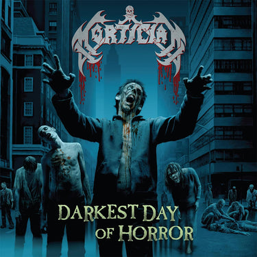 MORTICIAN - Darkest Day Of Horror (2024 Repress) - LP - Sea Blue with Splatter Vinyl
