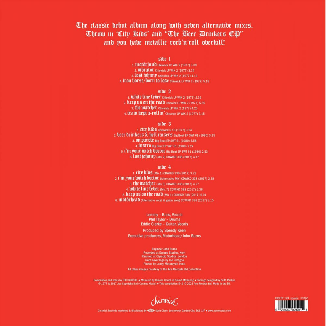 MOTÖRHEAD - Motörhead (Expanded Edition) - 2LP - Vinyl [APR 4]