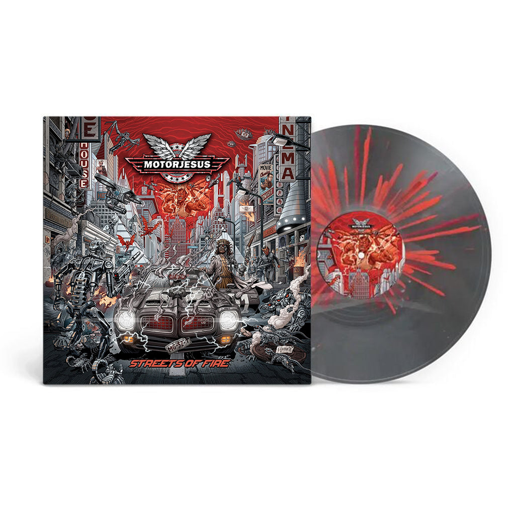 MOTORJESUS - Streets Of Fire (Tour Edition) - LP - Grey with Red Splatter Vinyl [OCT 24]