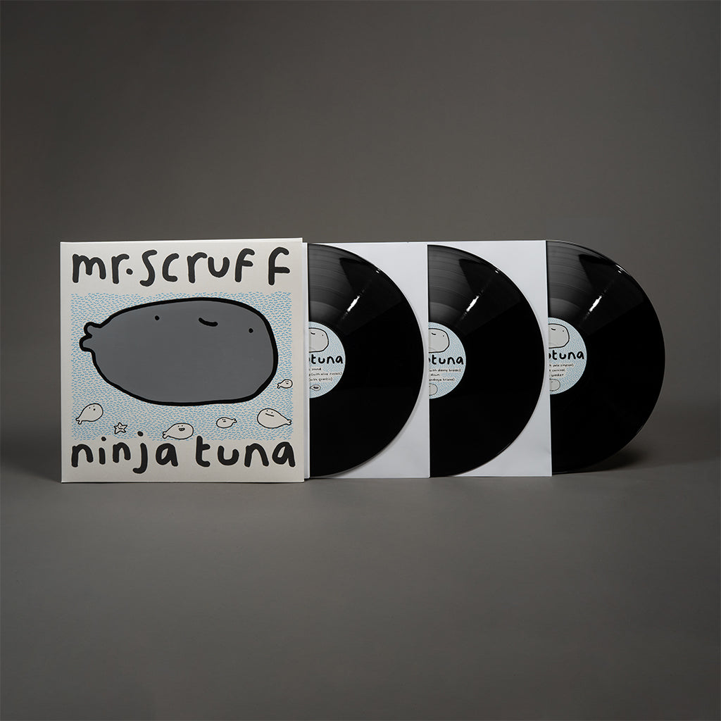 MR. SCRUFF - Ninja Tuna (2024 Reissue with Peelable Tuna Sticker) - 3LP - Gatefold BioVinyl