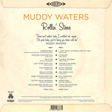 MUDDY WATERS - Rollin' Stone - LP - Blue Vinyl + CD [Record Store Day 2025]