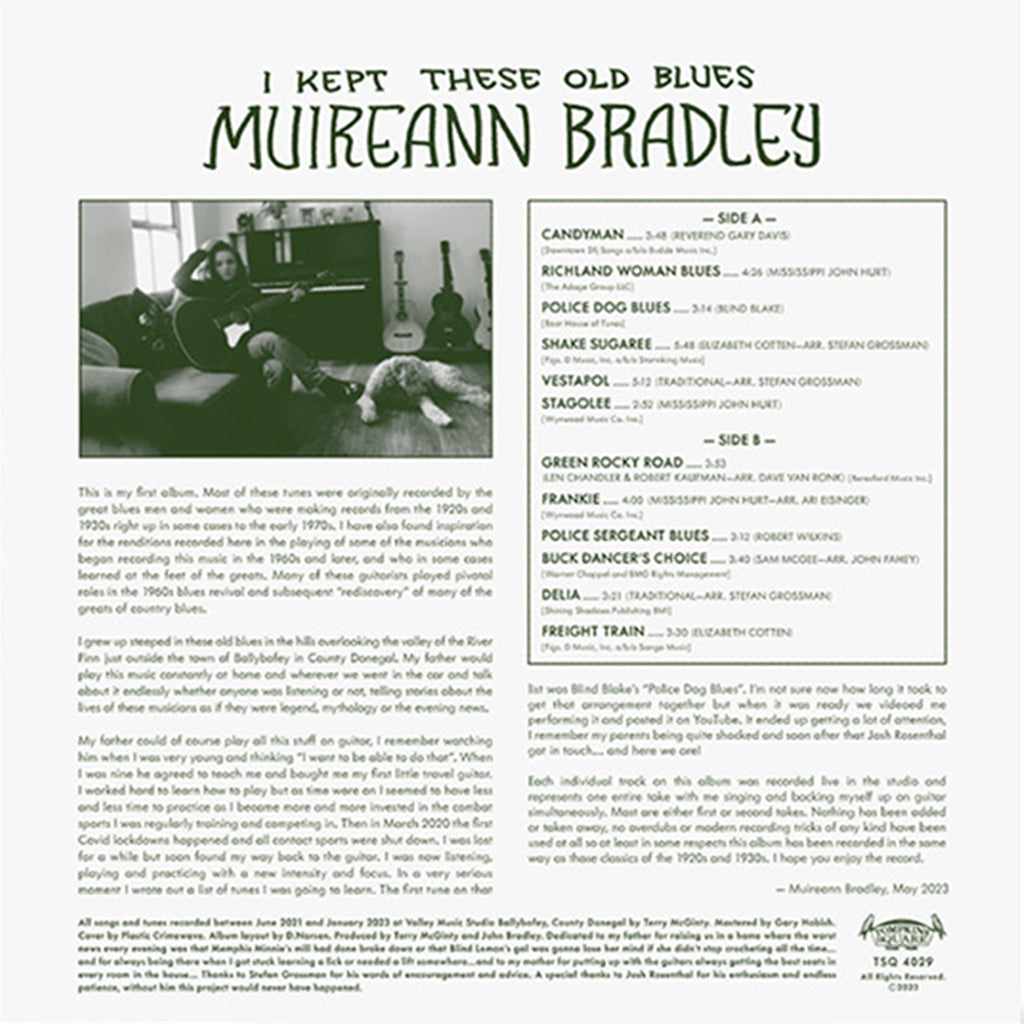 MUIREANN BRADLEY - I Kept These Old Blues (Repress) - LP - Transparent Green Vinyl [APR 19]