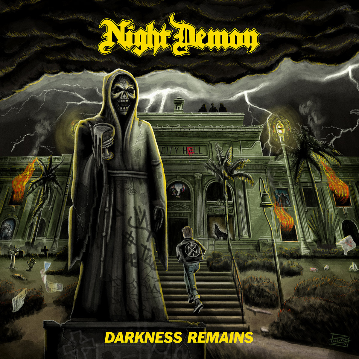 NIGHT DEMON - Darkness Remains - LP - Yellow Vinyl