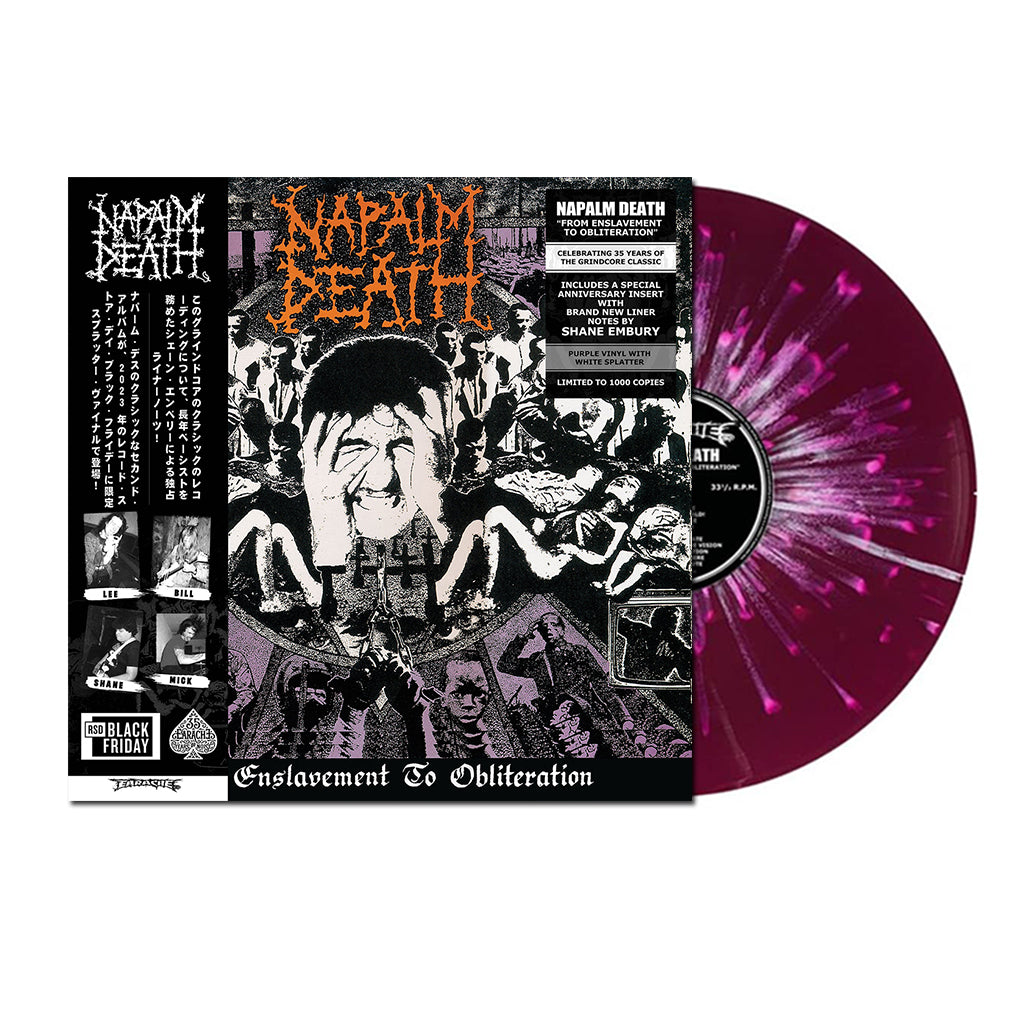 NAPALM DEATH - From Enslavement To Obliteration (35th Anniversary [Black Friday 2023] - LP - Purple and White Splatter Vinyl [NOV 24]
