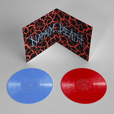 NAPALM DEATH - Harmony Corruption (2024 Repress with B and D Side Etchings) - 2LP - Eco-Friendly Light Blue / Red Vinyl