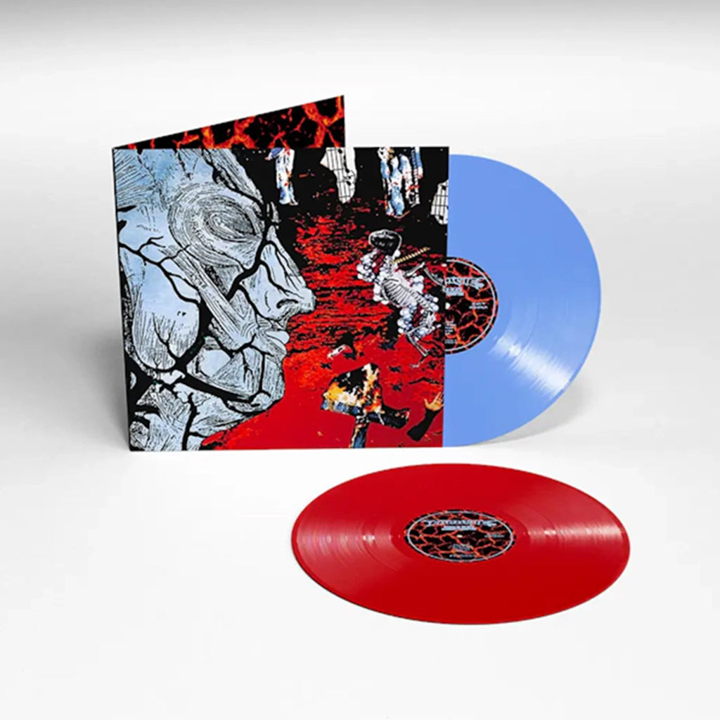 NAPALM DEATH - Harmony Corruption (2024 Repress with B and D Side Etchings) - 2LP - Eco-Friendly Light Blue / Red Vinyl
