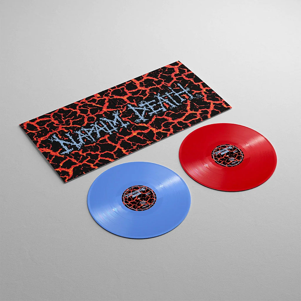 NAPALM DEATH - Harmony Corruption (2024 Repress with B and D Side Etchings) - 2LP - Eco-Friendly Light Blue / Red Vinyl [APR 12]