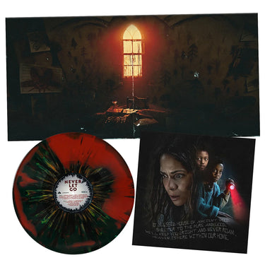 ROB - Never Let Go (Original Motion Picture Soundtrack with Art Print) - LP - Blood Red and Black Swirled Vinyl with Forest Green and Yellow Splatter Vinyl