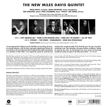 THE NEW MILES DAVIS QUINTET - Miles (Waxtime Edition w/ 2 Bonus tracks) - LP - 180g Vinyl [JUL 4]