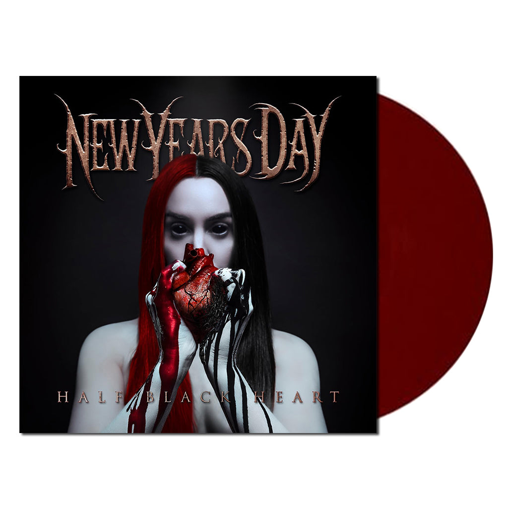 NEW YEARS DAY - Half Black Heart - LP - Deep Blood Red Vinyl