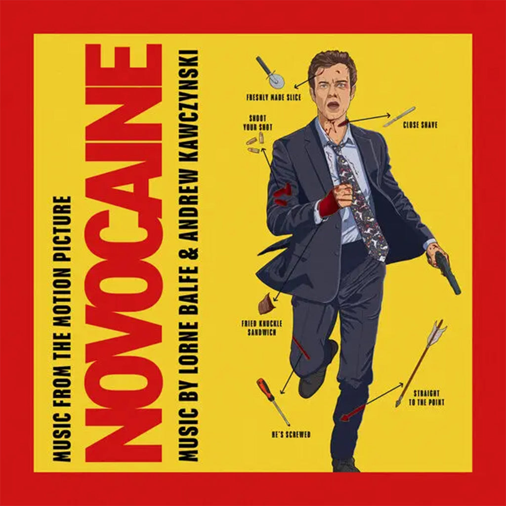 LORNE BALFE & ANDREW KAWCZYNSKI - Novocaine (Music From The Motion Picture) - LP - Red / Yellow Split Colour Vinyl