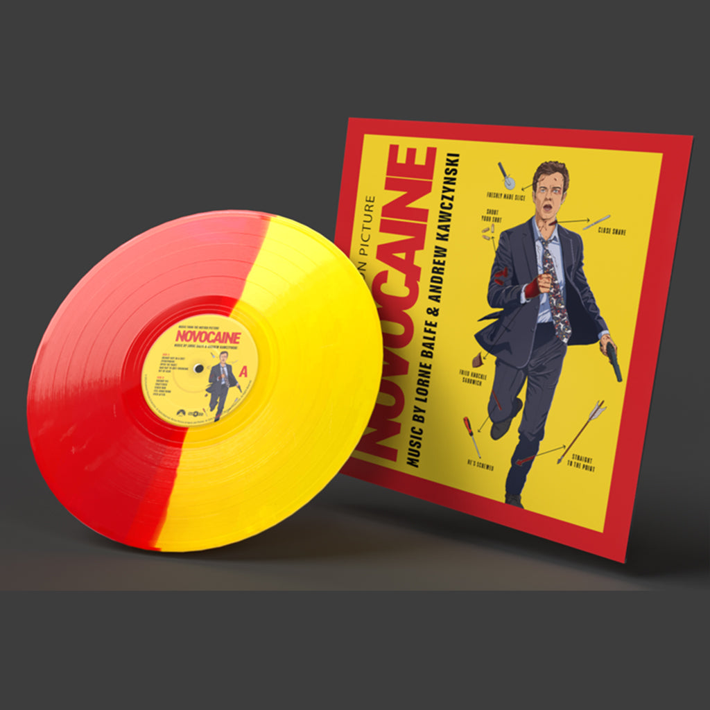 LORNE BALFE & ANDREW KAWCZYNSKI - Novocaine (Music From The Motion Picture) - LP - Red / Yellow Split Colour Vinyl