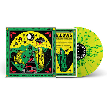 NUBIYAN TWIST - Chasing Shadows (w/ SIGNED Print) - LP - Yellow w/ Green Splatter Vinyl