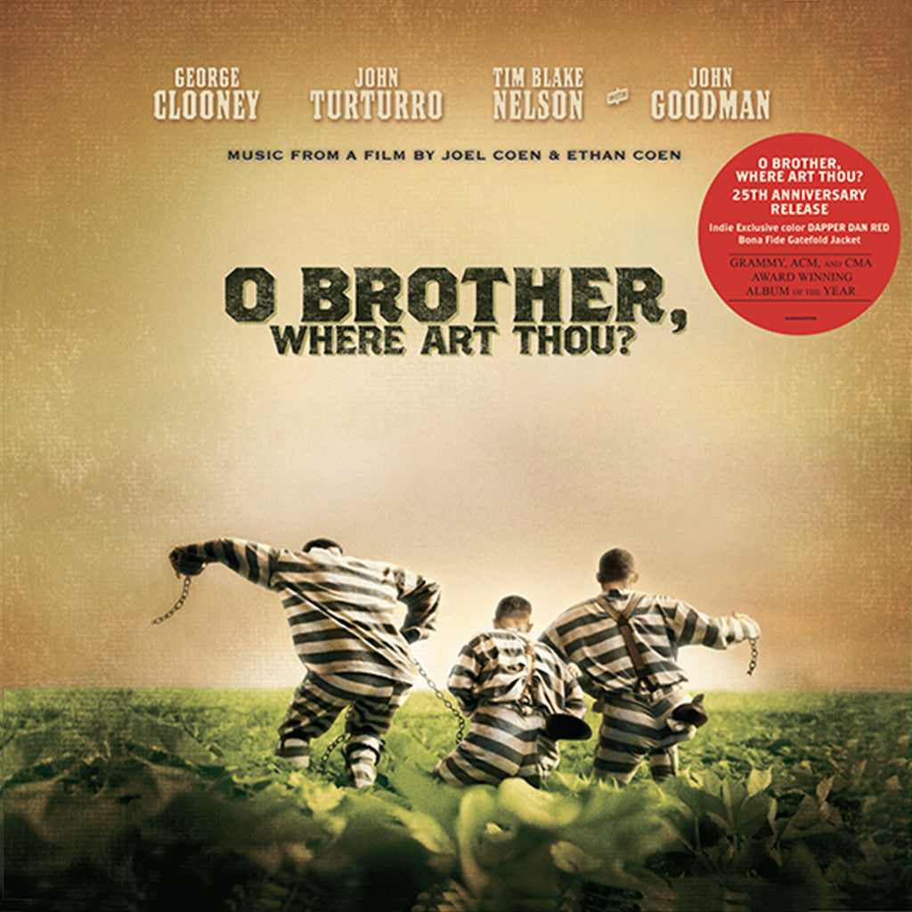 VARIOUS - O Brother, Where Art Thou? (Original Soundtrack) [25th Anniversary Edition] - 2LP - 'Dapper Dan Red' Colour Vinyl [FEB 20]