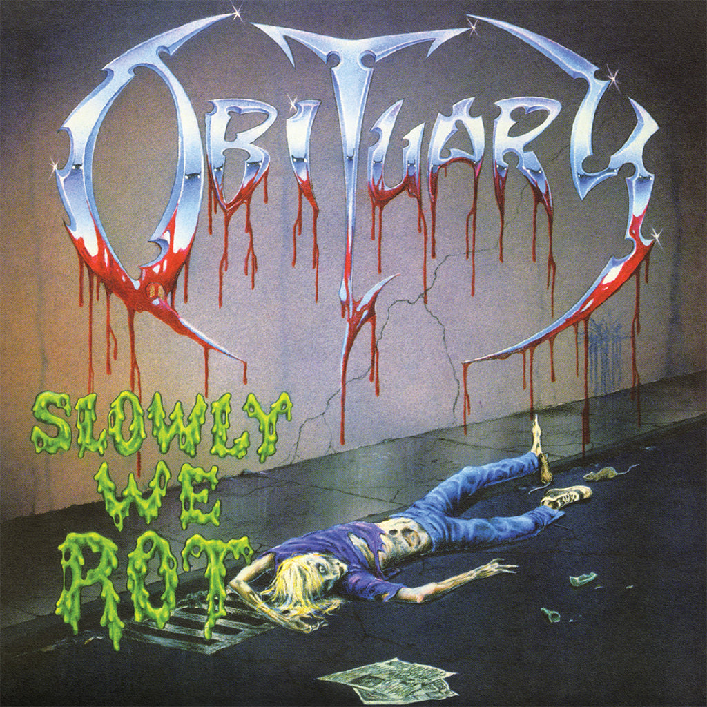 OBITUARY - Slowly We Rot (Remastered & Expanded) - LP - Milky Clear With Violet & Green Rot' Splatter Vinyl [MAR 6]