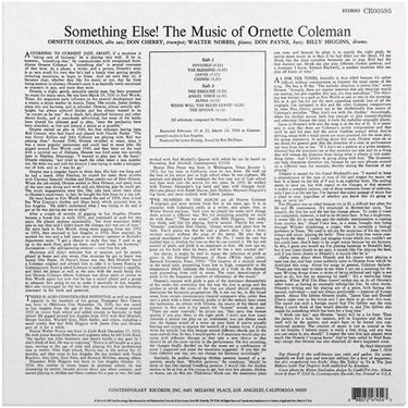 ORNETTE COLEMAN - Something Else!!! (2023 All-Analog Master) - LP - 180g Vinyl