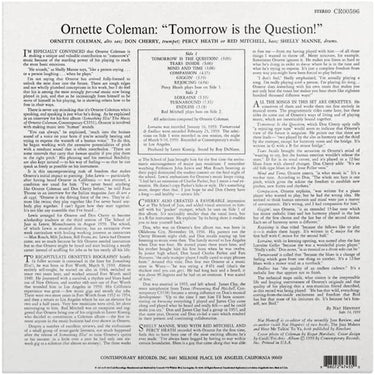 ORNETTE COLEMAN - Tomorrow Is The Question! (2023 All-Analog Master) - LP - 180g Vinyl