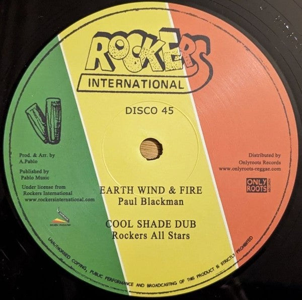 PAUL BLACKMAN & AUGUSTUS PABLO - Earth Wind & Fire / Ras. Menilik Congo (Harp) - 12" - Vinyl