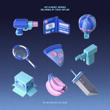 PIZZA HOTLINE - Hot-N-Ready Remixes Delivered By Pizza Hotline [In 20 Minutes Or Less] - 2LP - 'Neon Arcade Arctic Pearl' Coloured Vinyl [APR 3]