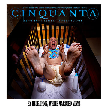 PUSCIFER - Cinquanta: A 50th Birthday Celebration For Maynard James Keenan - Live - 2LP - Blue, Pink, White Marbled Vinyl