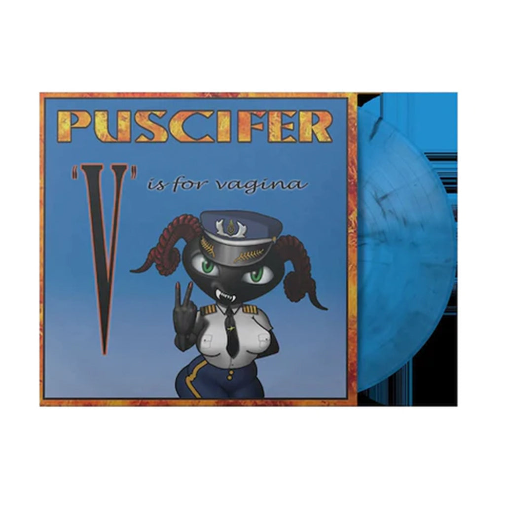 PUSCIFER - V Is For Vagina (2023 Reissue) - 2LP - Sky Blue with Black Smoke Vinyl