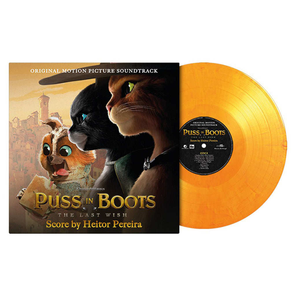 HEITOR PEREIRA - Puss In Boots: The Last Wish (With Map & 4-Page Booklet) - LP - 180g Orange 'Puss' Marbled Vinyl