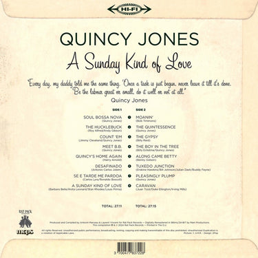 QUINCY JONES - A Sunday Kind of Love (with CD Version) - LP - 180g Green Vinyl [RSD 2024]