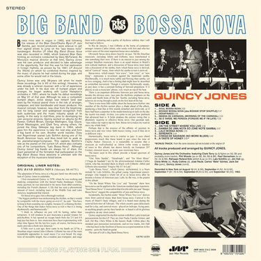 QUINCY JONES - Big Band Bossa Nova (2024 Reissue with Bonus Track) - LP - 180g Vinyl