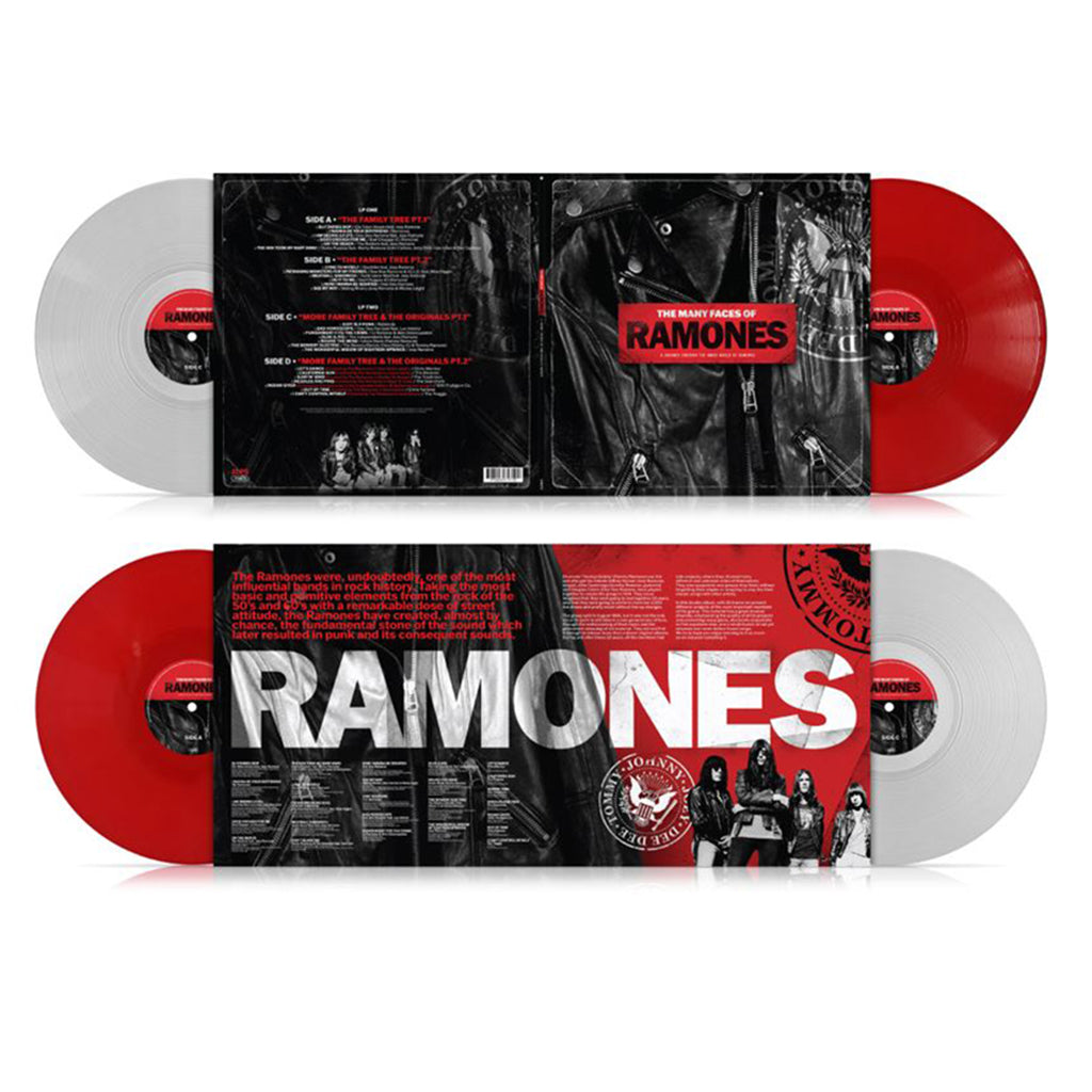 RAMONES & FRIENDS - The Many Faces Of Ramones (A Journey Through The Inner World Of Ramones) - 2LP - Transparent Red / Silver Vinyl
