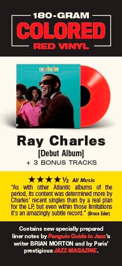 RAY CHARLES - Debut Album (Reissue w/ 3 Bonus tracks) - LP - 180g Red Vinyl [OCT 10]