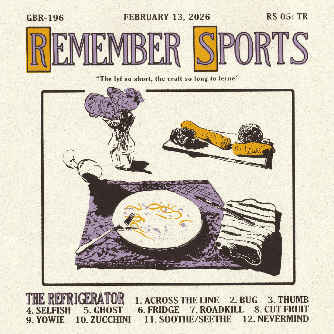 REMEMBER SPORTS - The Refrigerator - LP - Bone Colour Opaque Vinyl [FEB 13]