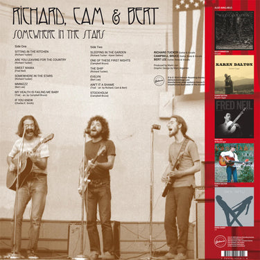 RICHARD, CAM & BERT - Somewhere In The Stars - LP - Deluxe Transparent Cherry Vinyl